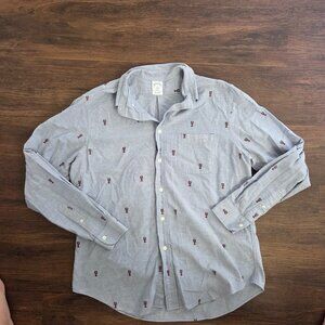 Brooks Brothers Lobster Print Button Up Size Large